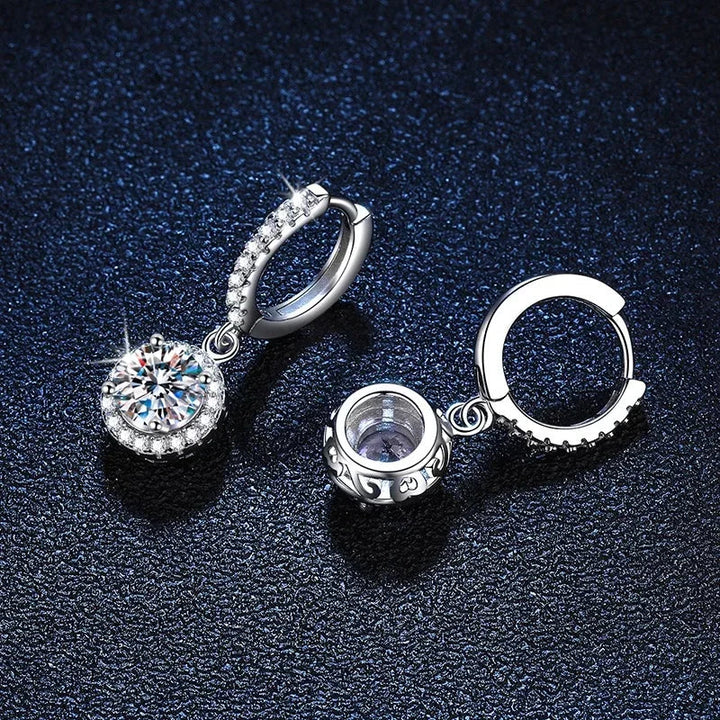 Sterling Silver 1 Carat Moissanite Earrings