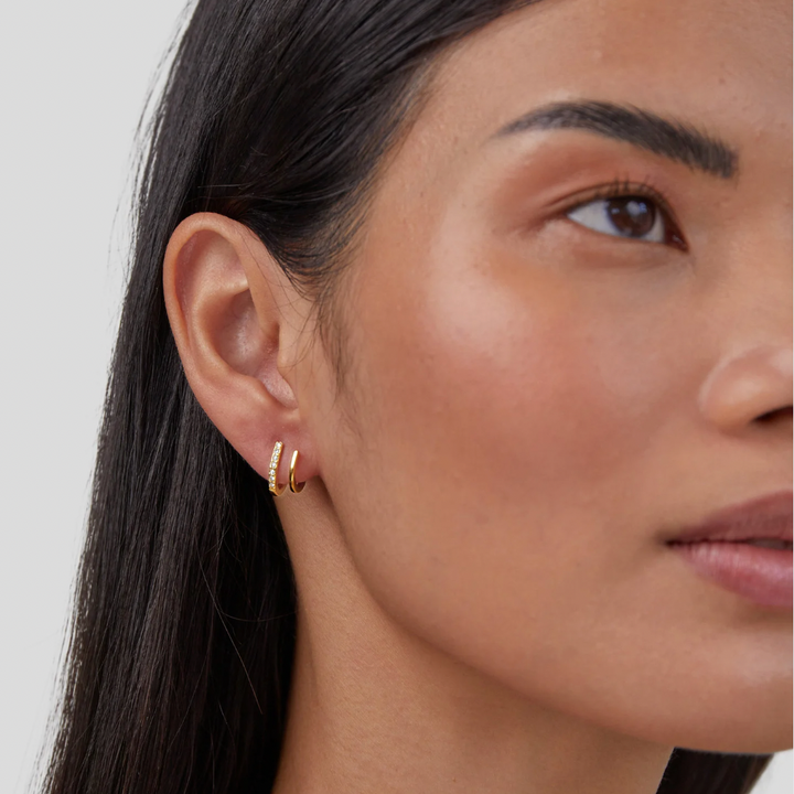 Claw Gold & Crystal Earrings