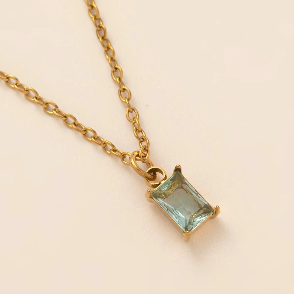 Classic Birthstone Charm Pendant
