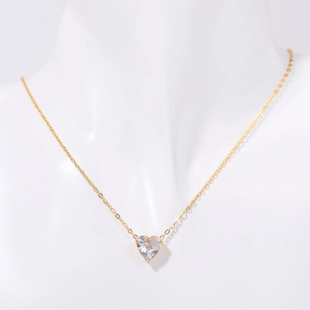 Opal Heart Birth Month Necklace