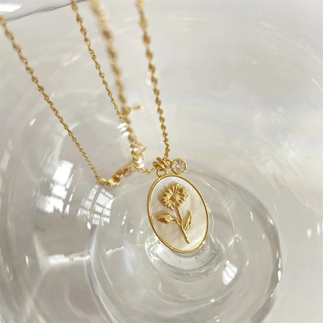 Wildflower Birthstone Necklace