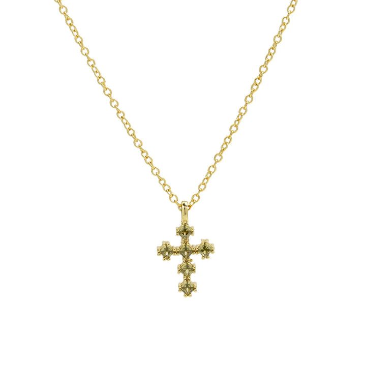Birthstone Crystal Cross Necklace