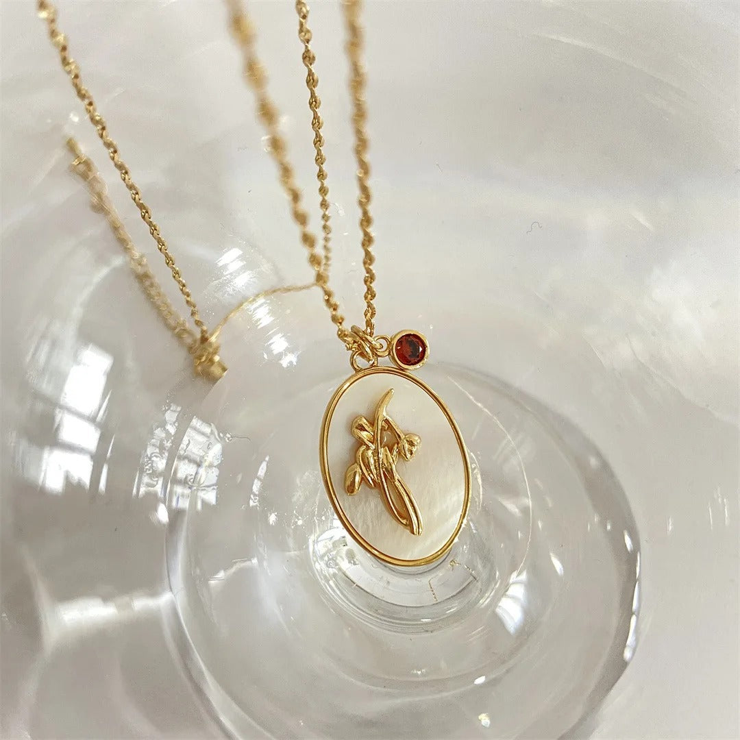 Wildflower Birthstone Necklace