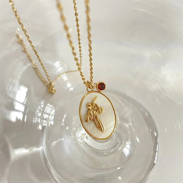 Wildflower Birthstone Necklace