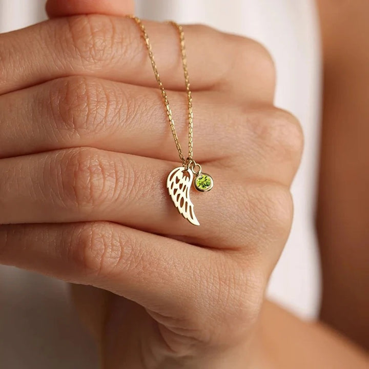 Guardian Angel Birthstone Pendant