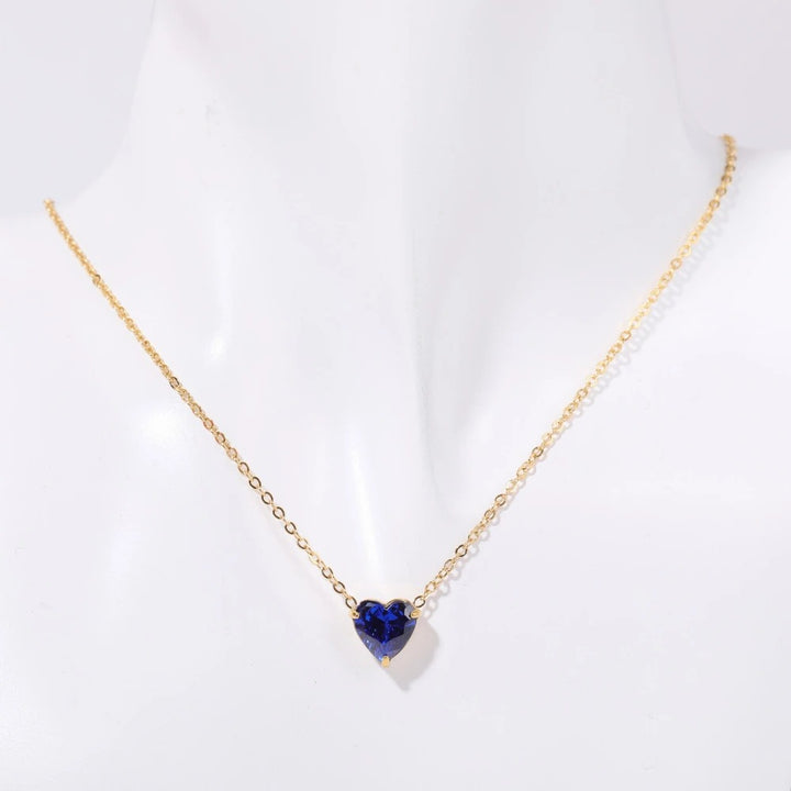 Opal Heart Birth Month Necklace