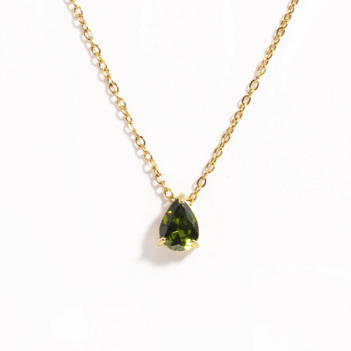 Radiant Teardrop Birthstone Necklace