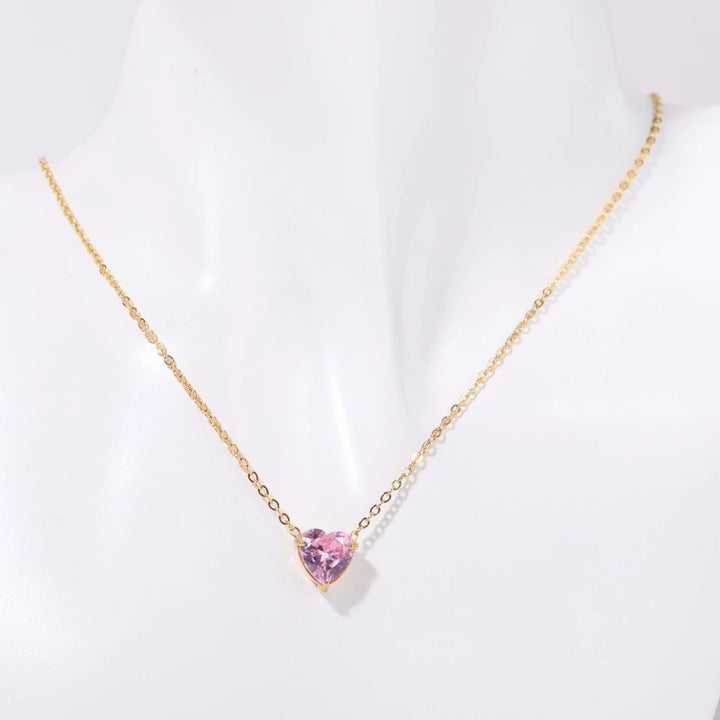 Opal Heart Birth Month Necklace