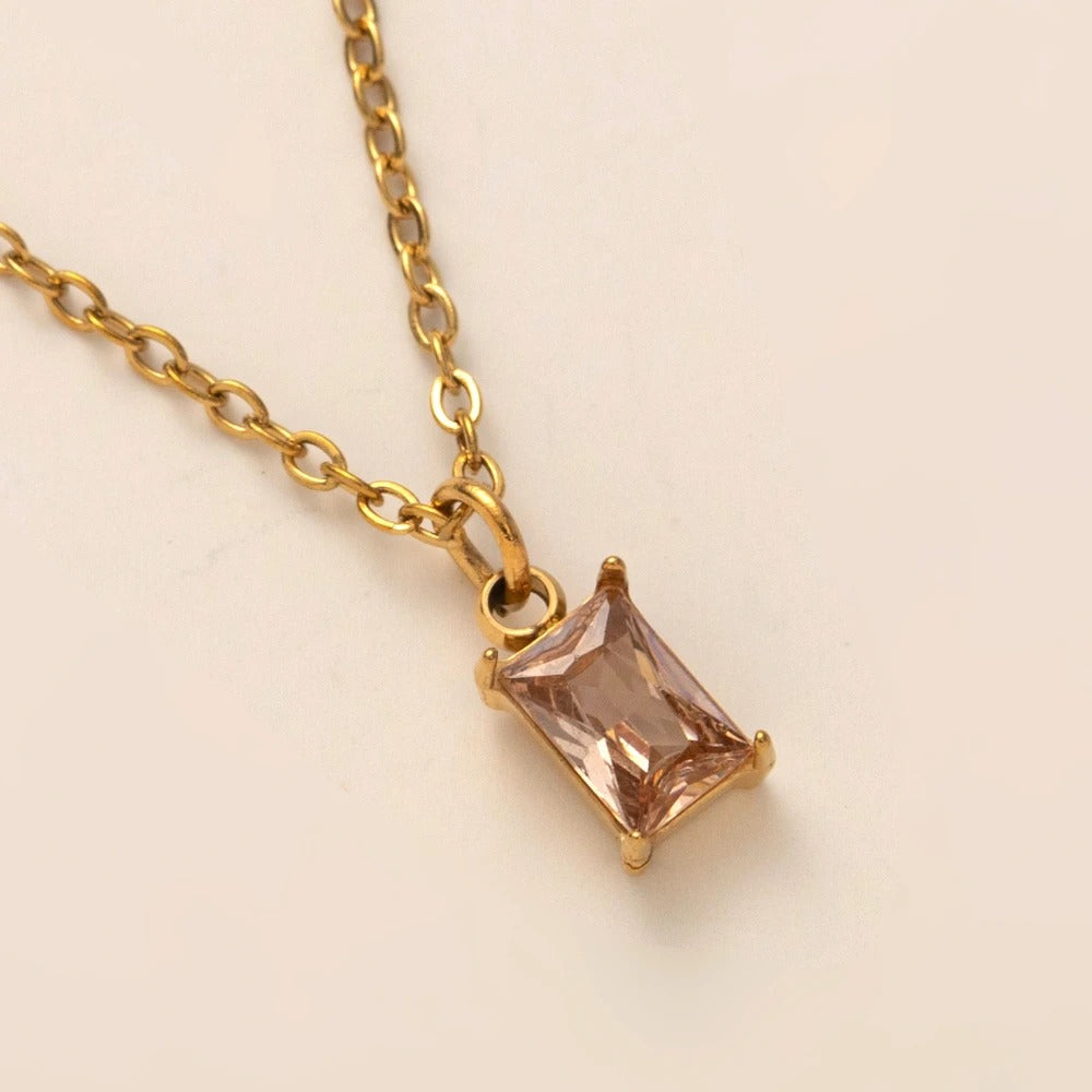 Classic Birthstone Charm Pendant