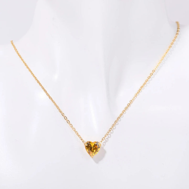 Opal Heart Birth Month Necklace