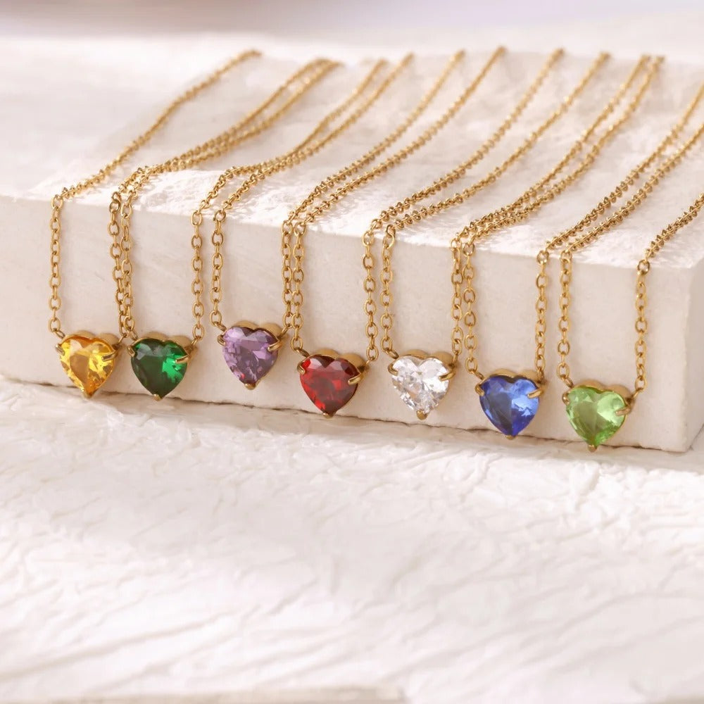 Heart of Birthstone Necklace