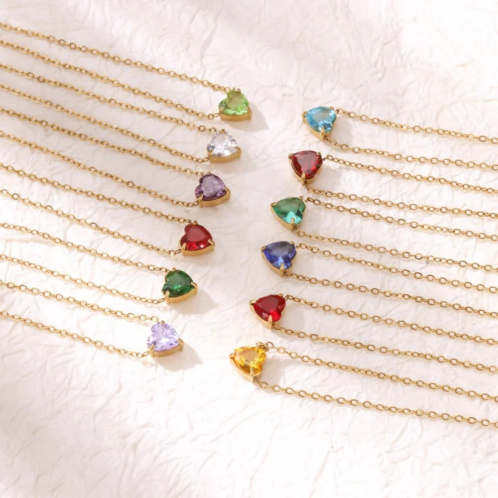 Heart of Birthstone Necklace