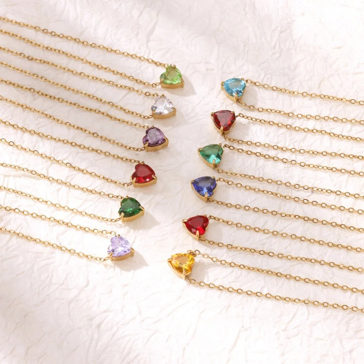 Heart of Birthstone Necklace