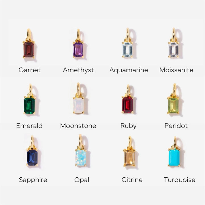 Classic Birthstone Charm Pendant