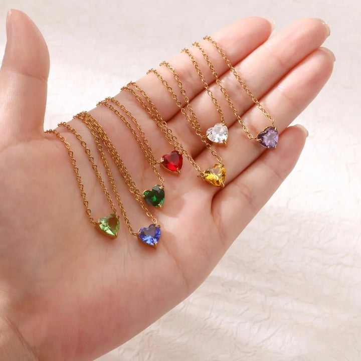 Heart of Birthstone Necklace