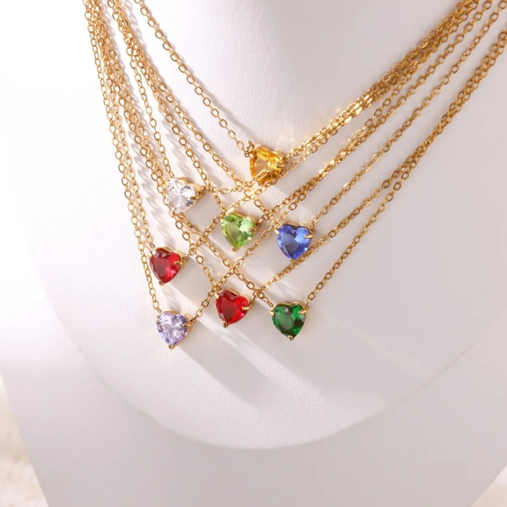 Heart of Birthstone Necklace