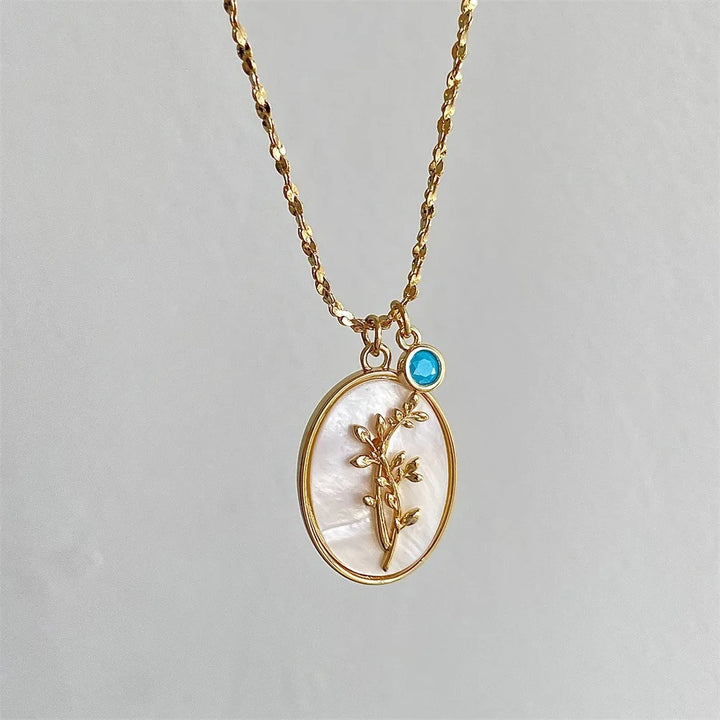 Wildflower Birthstone Necklace
