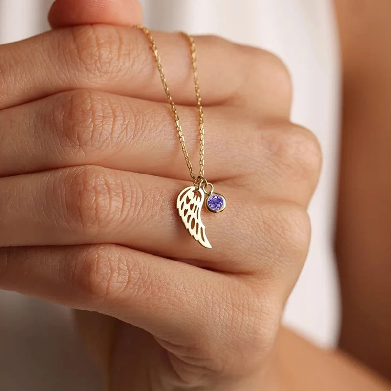 Guardian Angel Birthstone Pendant