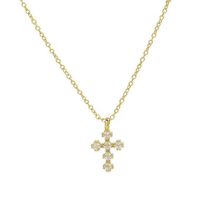 Birthstone Crystal Cross Necklace