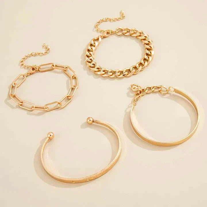 Elegant Elan Mercer Gold Bracelet Set